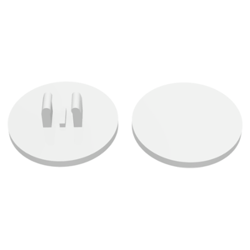 verkeersbord 2x2 rond met clip white